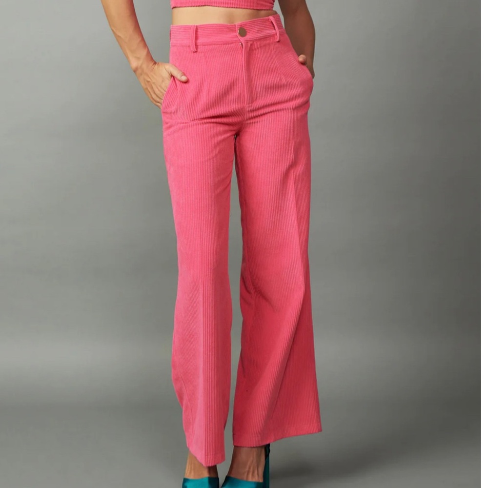 Pink corduroy pants